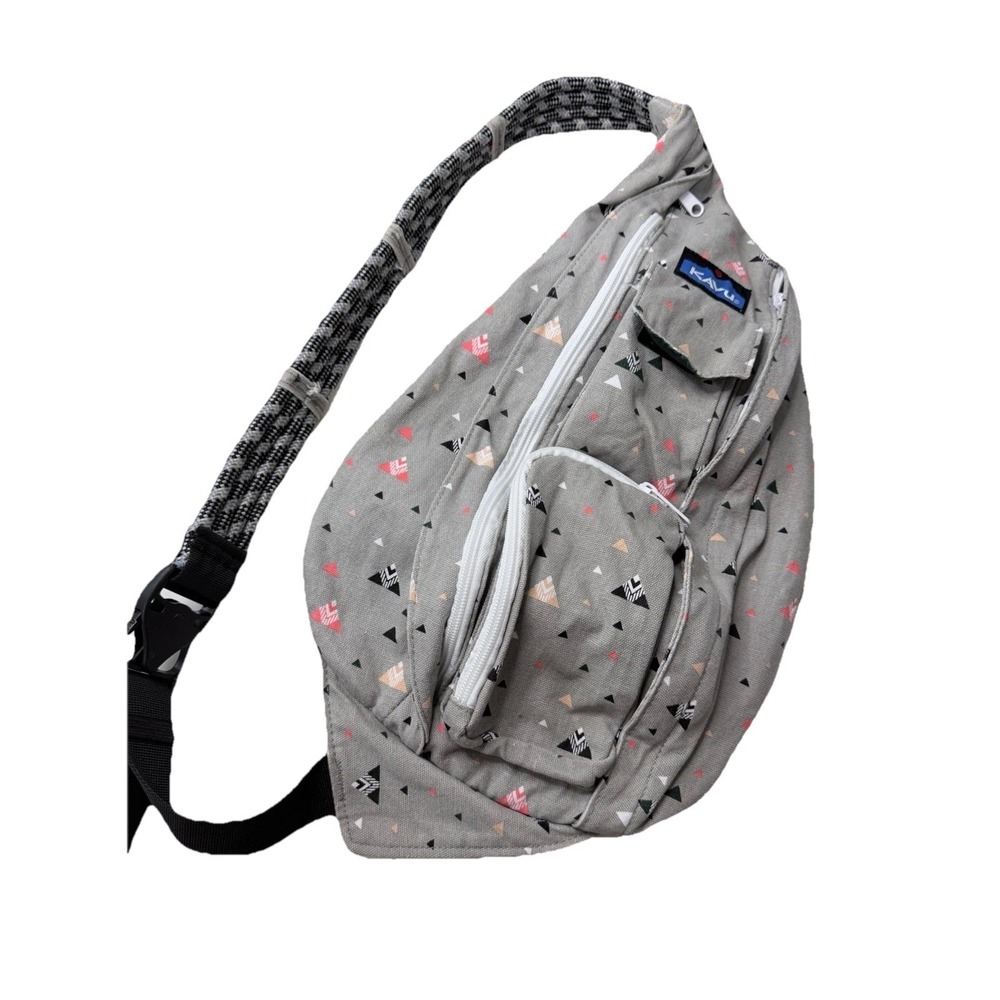 Kavu Rope Bag Canvas Sling Backpack Outdoor Travel Retired Pattern Gorpcore Hike